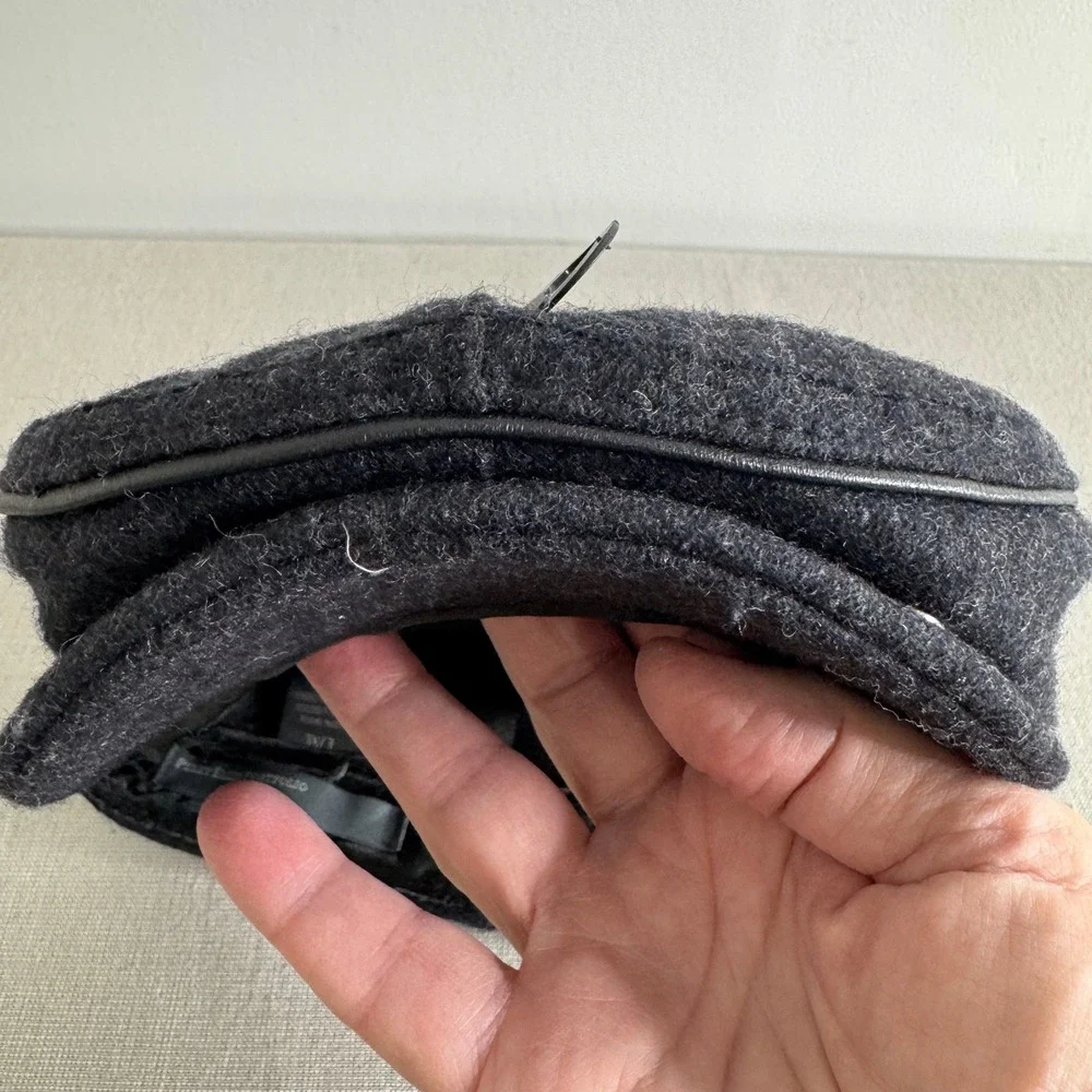 Perry‎ Ellis Wool Newsboy Hat Charcoal L/XL New